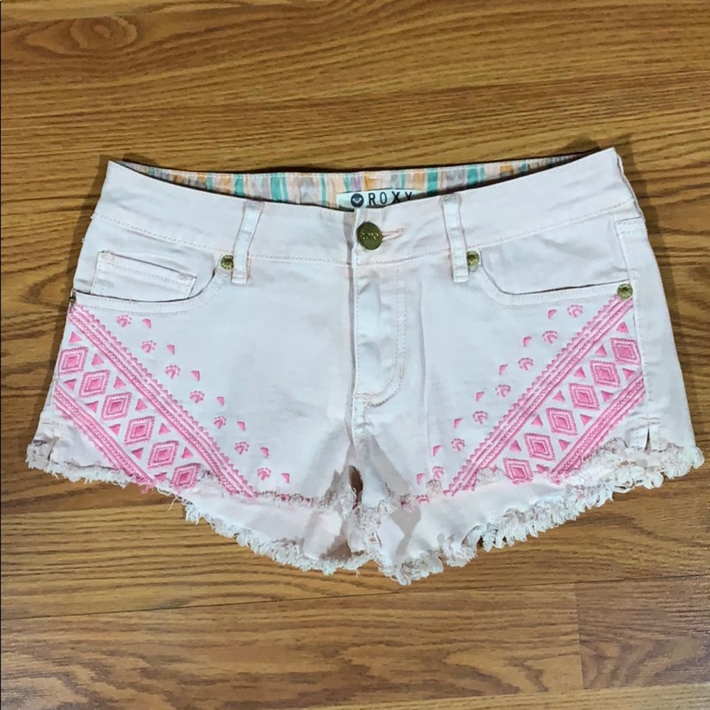 ROXY NWOT Pink cut off shorts